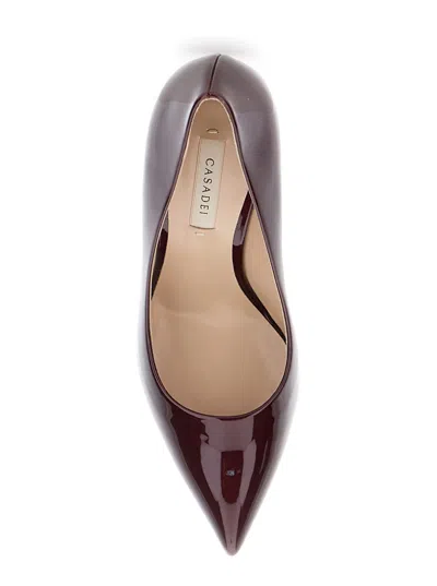 Casadei Bordeaux Pumps With High Stiletto Heel In Patent Leather Woman In Black
