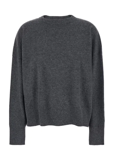 Loulou Studio Anaa Lds Round Neck Sweater In Gray