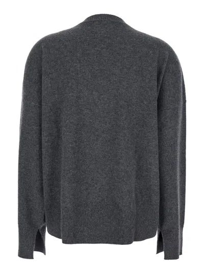 Loulou Studio Anaa Lds Round Neck Sweater In Gray