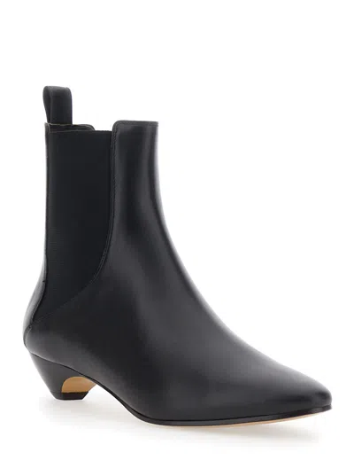 Le Monde Beryl Allegra Elasticated-panel Pointed-toe Boots In Black