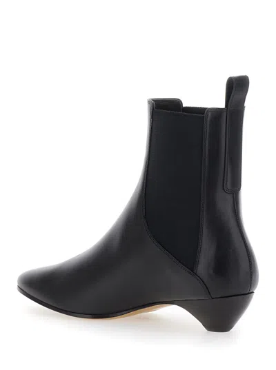 Le Monde Beryl Allegra Elasticated-panel Pointed-toe Boots In Black