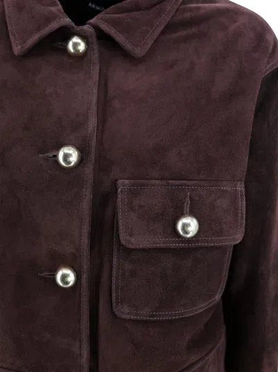 Arma Gold-button Flap-pocket Jacket In Brown