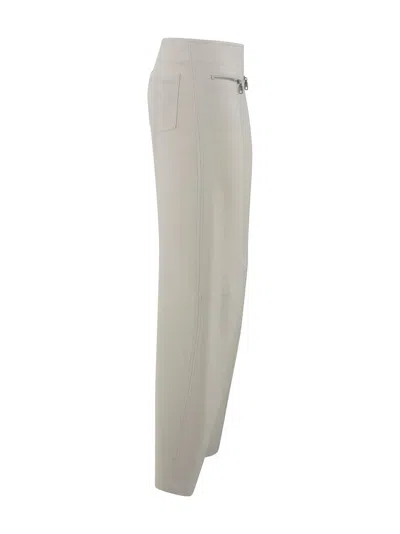 Etro High Waist Straight Cut Wool Trousers In Neutral