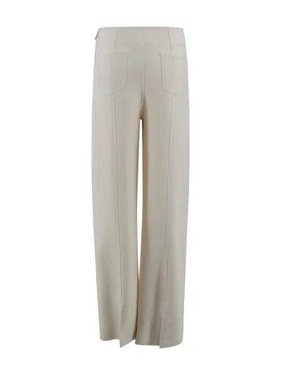 Etro High Waist Straight Cut Wool Trousers In Neutral