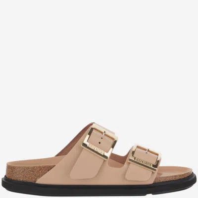 Birkenstock Arizona Droplet Buckle Shiny Leather Sandals