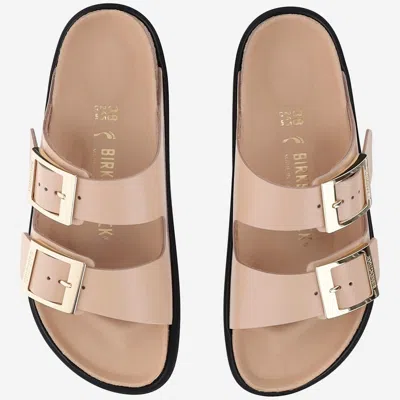 Birkenstock Arizona Droplet Buckle Shiny Leather Sandals