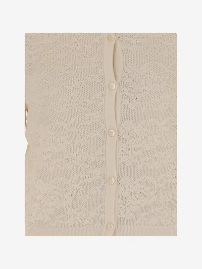 Chloé Twin Set In Cotton And Silk Knit In Yellow