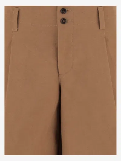 Chloé Brown Wide-leg Bermuda Shorts