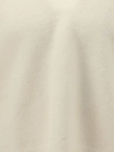 Rick Owens Relaxed Fit V-neck Sweater With Ribbed Accents