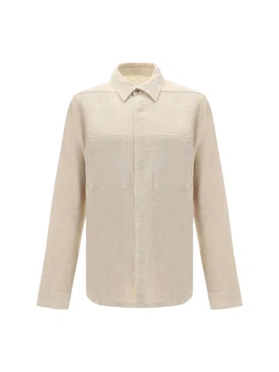 Rick Owens Corduroy Shirt In Neutral