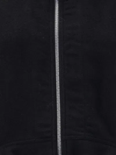 Rick Owens High Collar Wool Jacket In Black