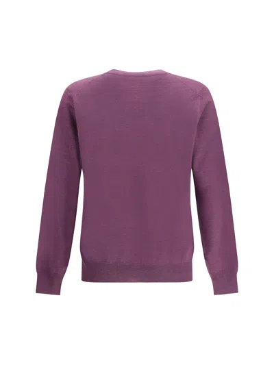 Brunello Cucinelli Cashmere And Silk Sweater In Purple