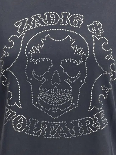 Zadig & Voltaire Skull Strass T-shirt In Blue