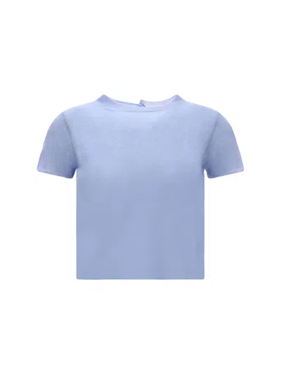 Haikure Silhouette Enhancing Crew Neck T-shirt In Blue
