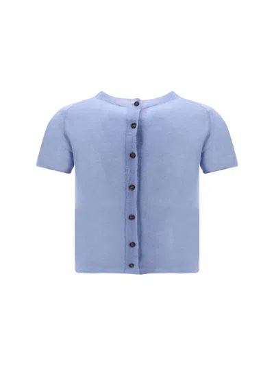 Haikure Silhouette Enhancing Crew Neck T-shirt In Blue