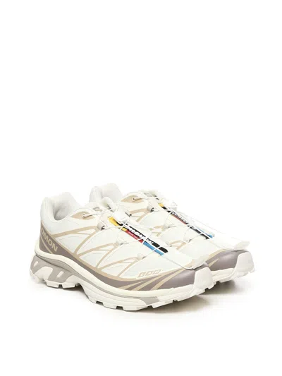 Salomon Fabric Xt-6 Sneakers Mesh Panels In Neutral