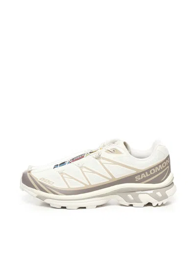 Salomon Fabric Xt-6 Sneakers Mesh Panels In Neutral