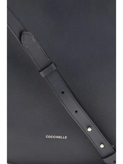 Coccinelle Sun Up Shoulder Bag In Black