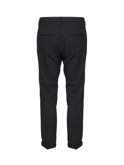 Dondup Gaubert Slim Flannel Trousers In Black