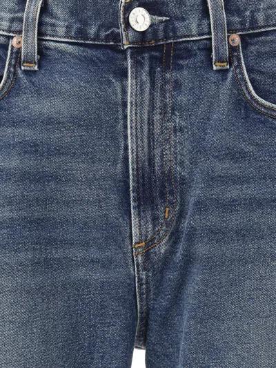 Agolde Baggy Tapered Fusion Wash Ratio Jeans Bag In Blue