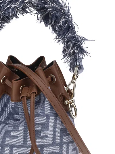 Fendi "mon Tresor" Bag In Jacquard Ff In Blue