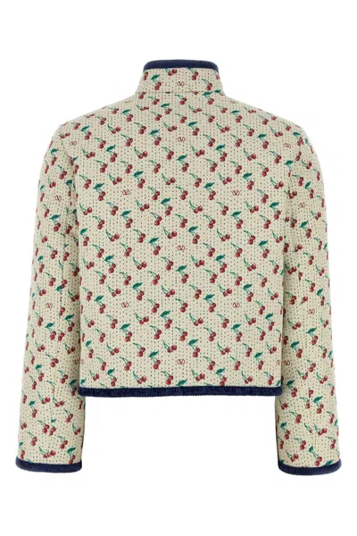 Valentino Jacquard Jacket With Button Detailing And Front Pockets In Neutral