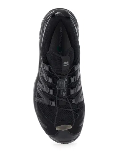 Salomon 'xa Pro 3d' Black Sneakers With Logo Patch On The Side And Panelled Design In Black