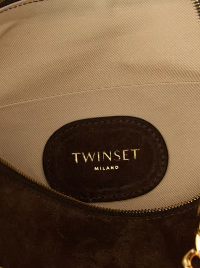 Twinset Liliane Medium Shoulder Bag In Brown