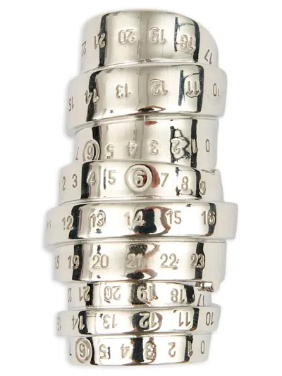 Mm6 Maison Margiela 'numeric' Ring In Metallic