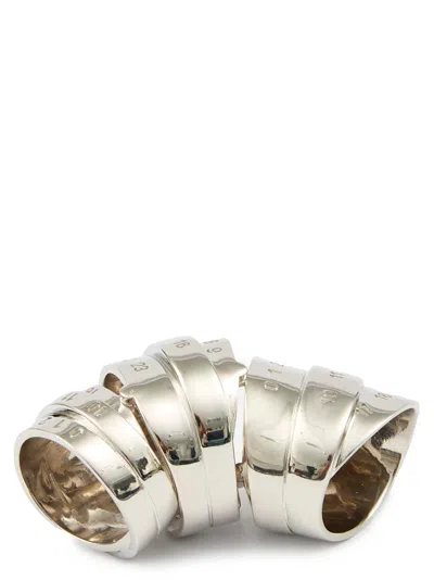 Mm6 Maison Margiela 'numeric' Ring In Metallic