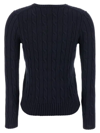 Polo Ralph Lauren Braided Cotton Sweater Sweaters And Cardigans Blue In Blue