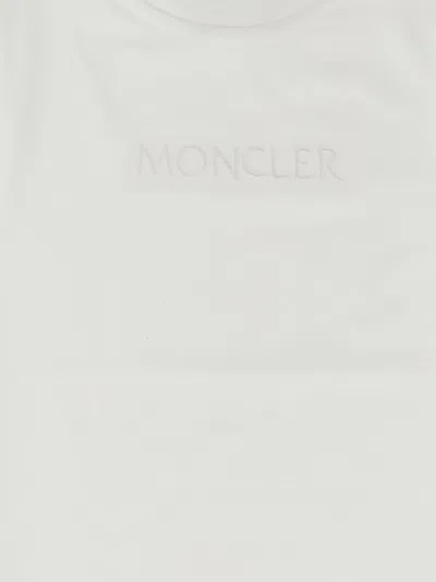 Moncler Logo Embroidery T-shirt In White