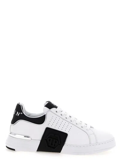 Philipp Plein Nappa Leather Sneakers Low Top Hexagon In Multi