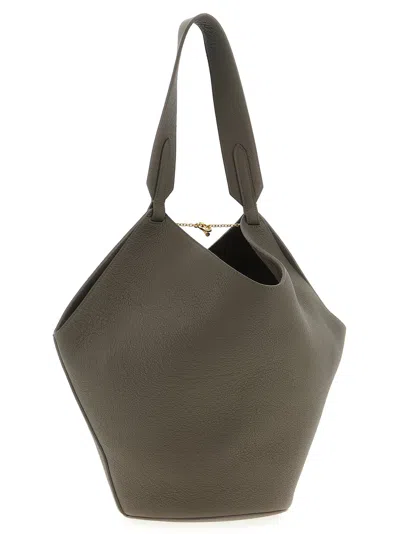 Khaite Lotus Small Shopping Bag In Gray