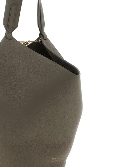 Khaite Lotus Small Shopping Bag In Gray