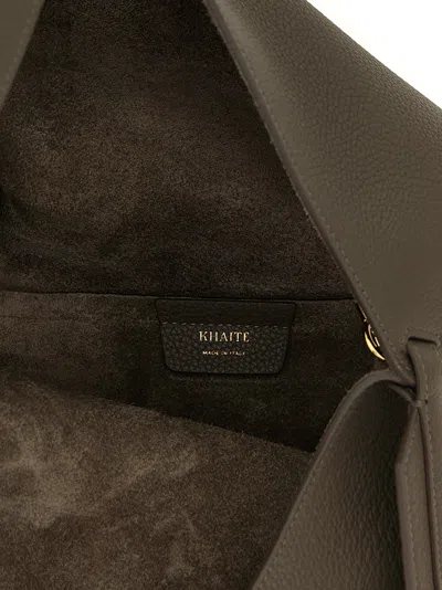 Khaite Lotus Small Shopping Bag In Gray