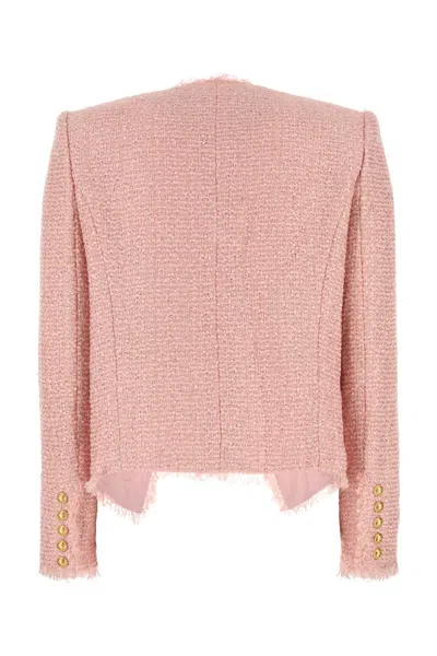 Balmain Pink Tweed Blazer