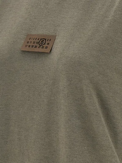 Mm6 Maison Margiela Mm6 By Maison Margiela Numeric Signature Patch T-shirt In Gray