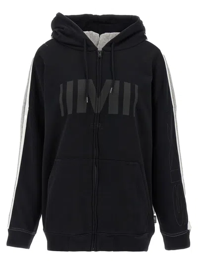 Mm6 Maison Margiela Double Front Sweatshirt Multicolor In Black