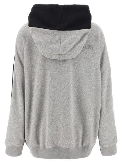 Mm6 Maison Margiela Double Front Sweatshirt Multicolor In Black