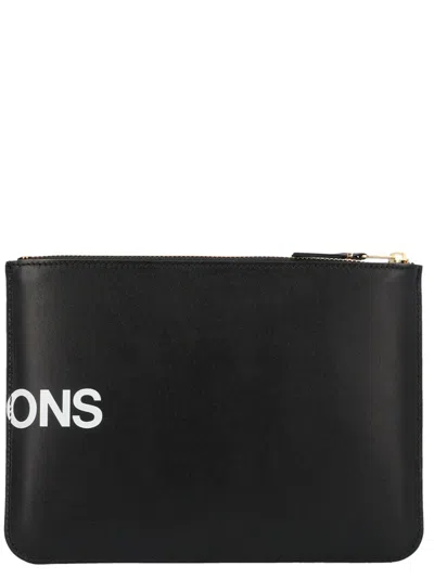 Comme Des Garçons Huge Logo Zipped Coin Wallet Accessories