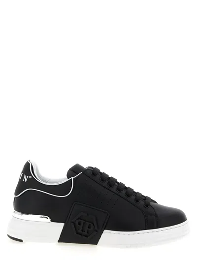 Philipp Plein Nappa Leather Sneakers Low Top Hexagon In Multi