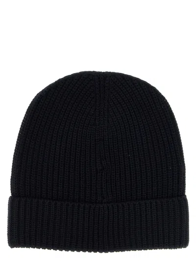 Brioni Navy Blue Ribbed Wool Beanie In Blue
