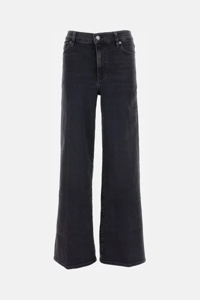 Frame Jeans Le Slim Palazzo In Black