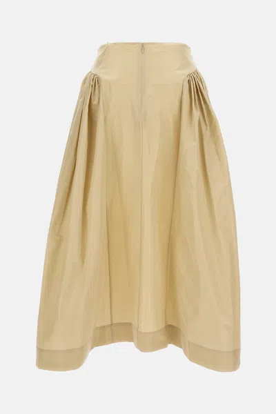 Simone Rocha Pleated Skirt In Gold