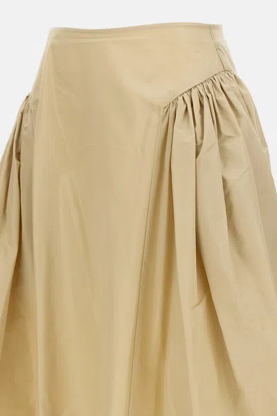 Simone Rocha Pleated Skirt In Gold
