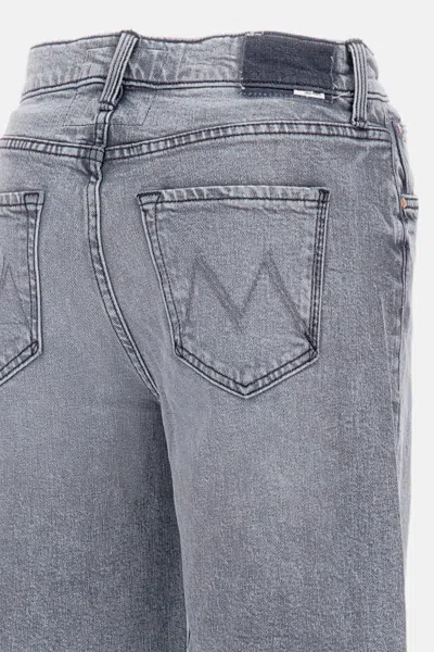 Mother The Ditcher Roller Sneak Jeans In Gray