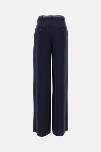 Max Mara Belted Trousers In Blue