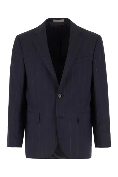 Corneliani Navy Blue Stretch Wool Suit