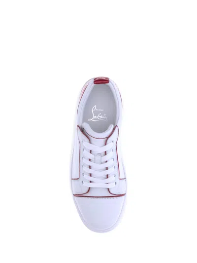 Christian Louboutin Fun Louise Junior Flat Calf Ds/pat Perle